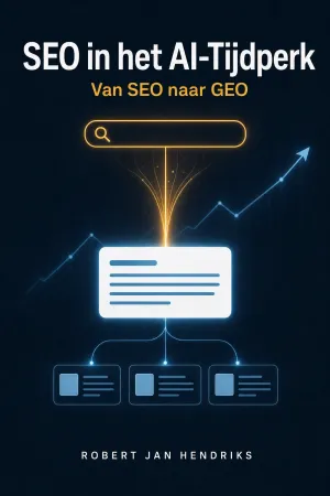 Omslag van het boek SEO in het AI-Tijdperk: Van SEO naar GEO