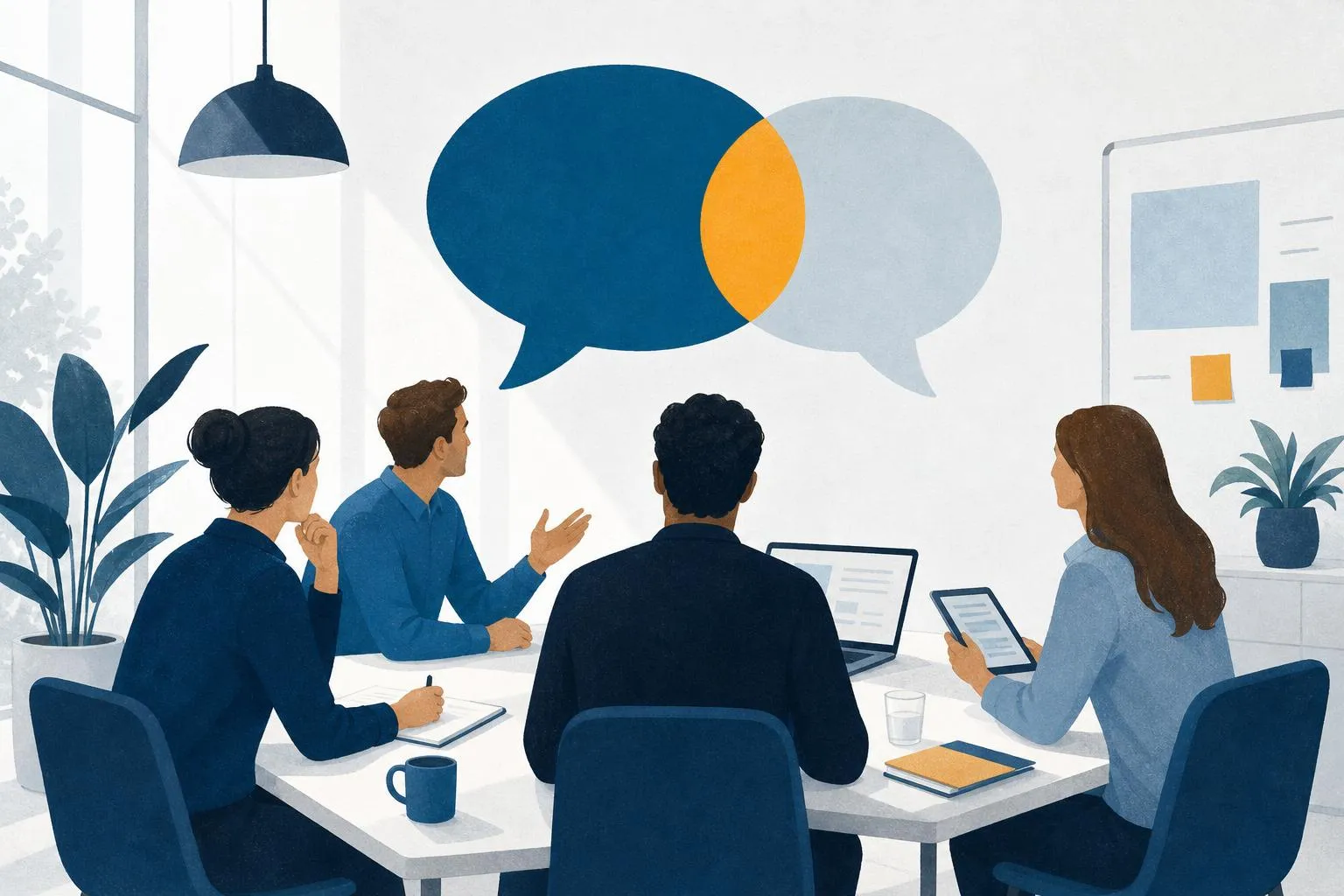 Illustratie: Communicatie binnen de organisatie