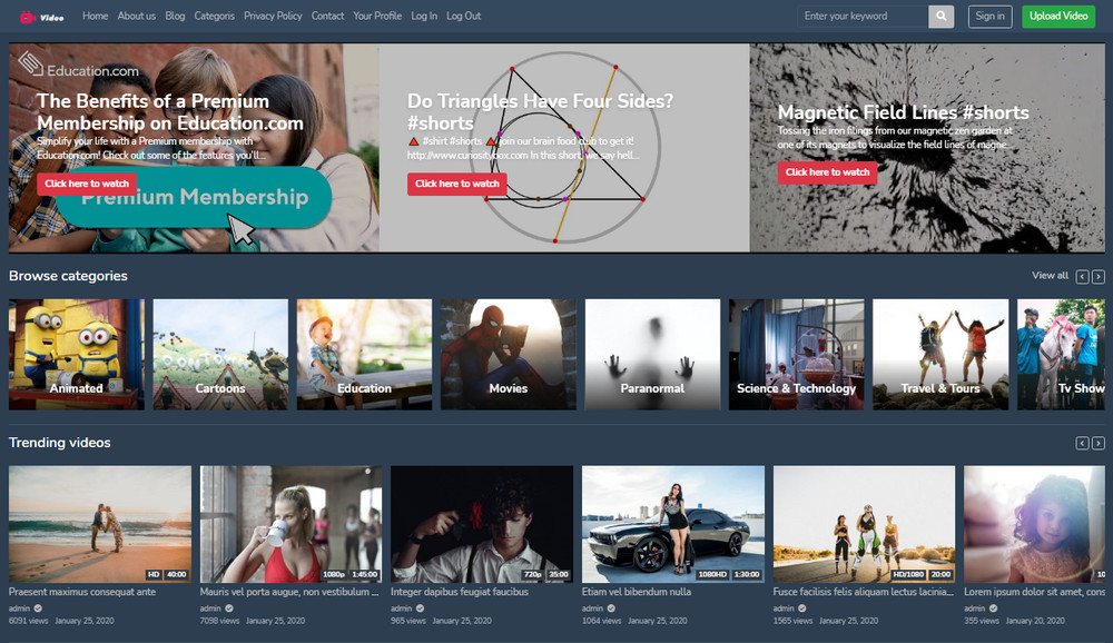 Ready Made All In One Automated Video Website Free Hosting / Setup